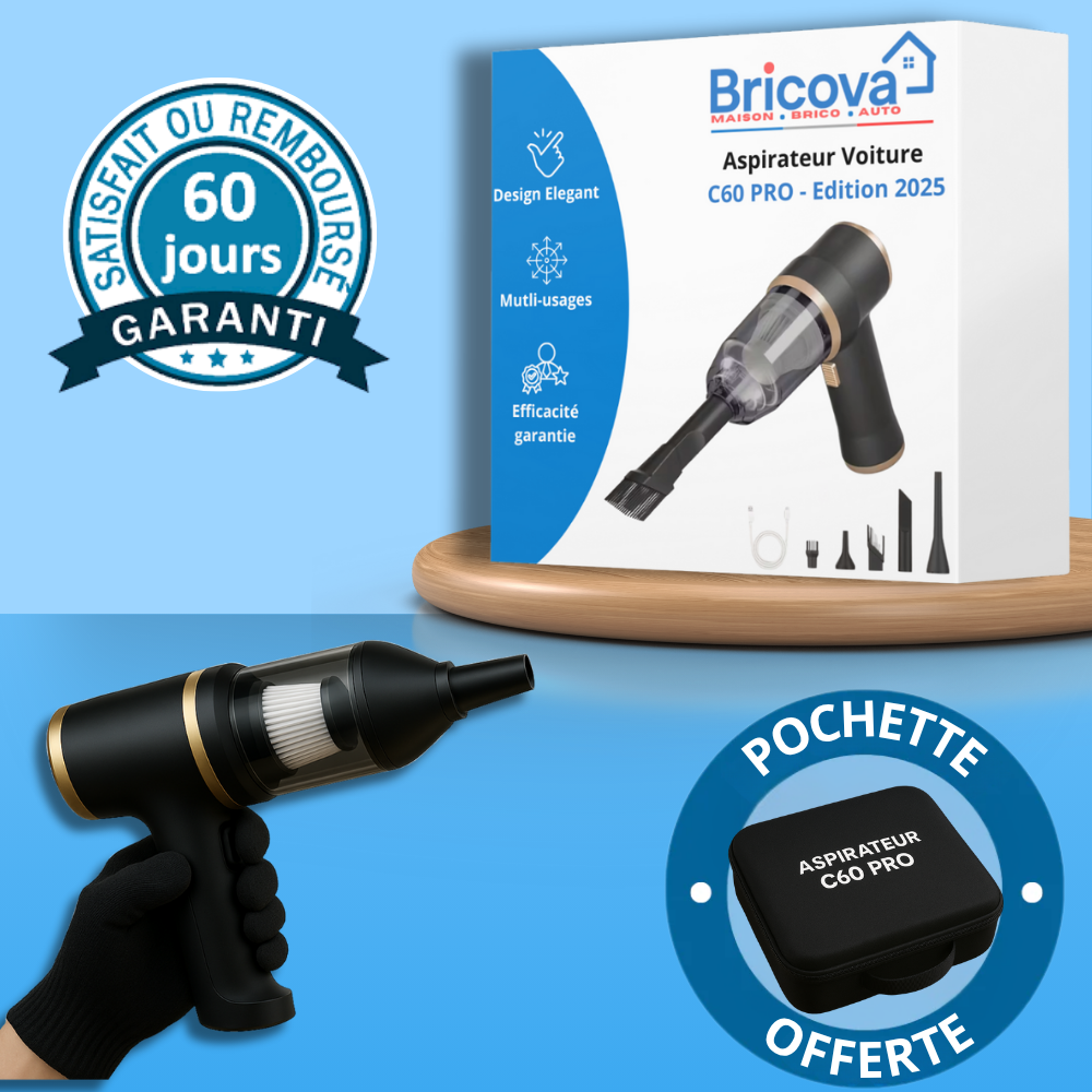 Aspirateur Voiture Sans Fil Puissant – C60 PRO