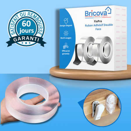 FixPro - Ruban adhésif double face réutilisable