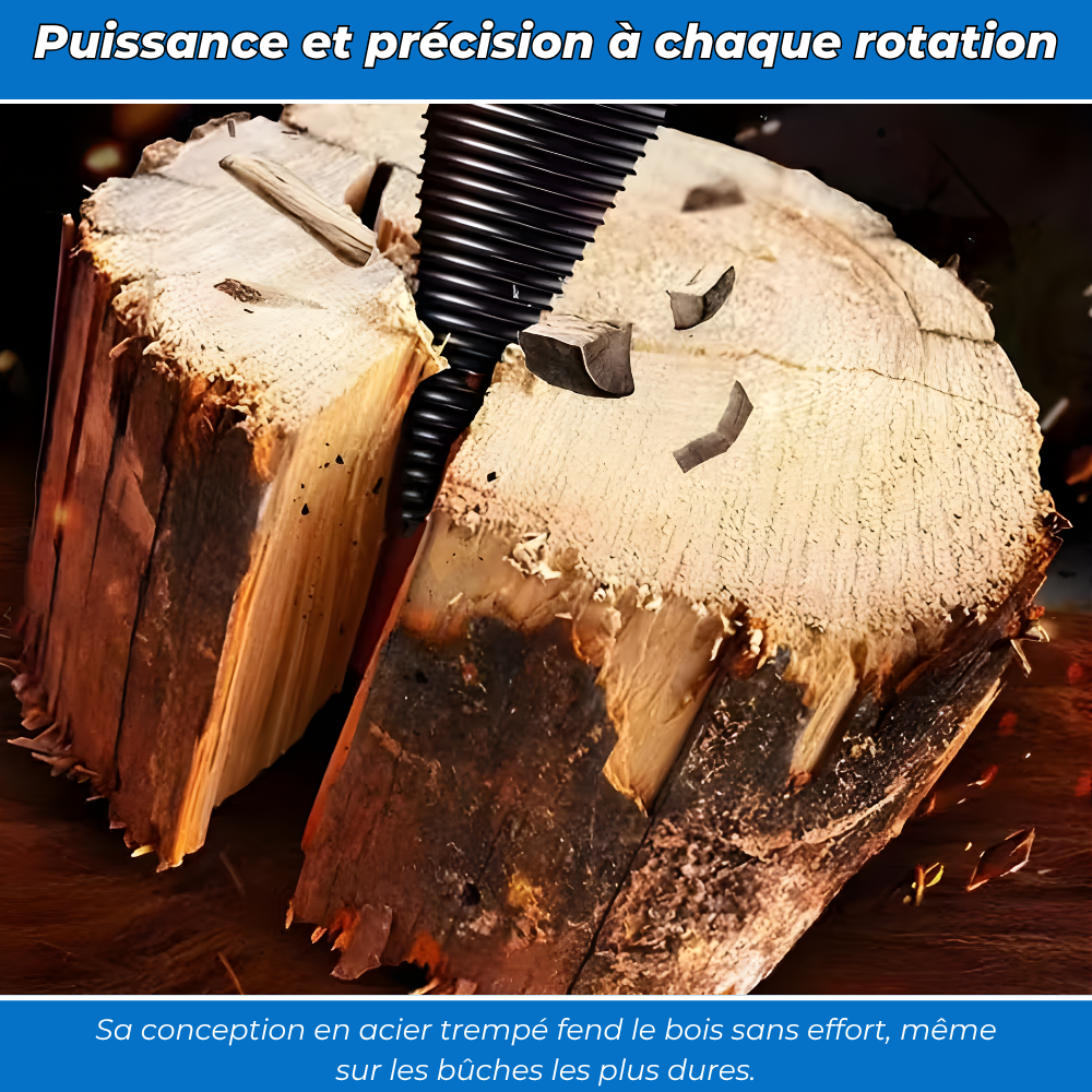 Foret fendeur de bois - Cône fendeur pour perceuse