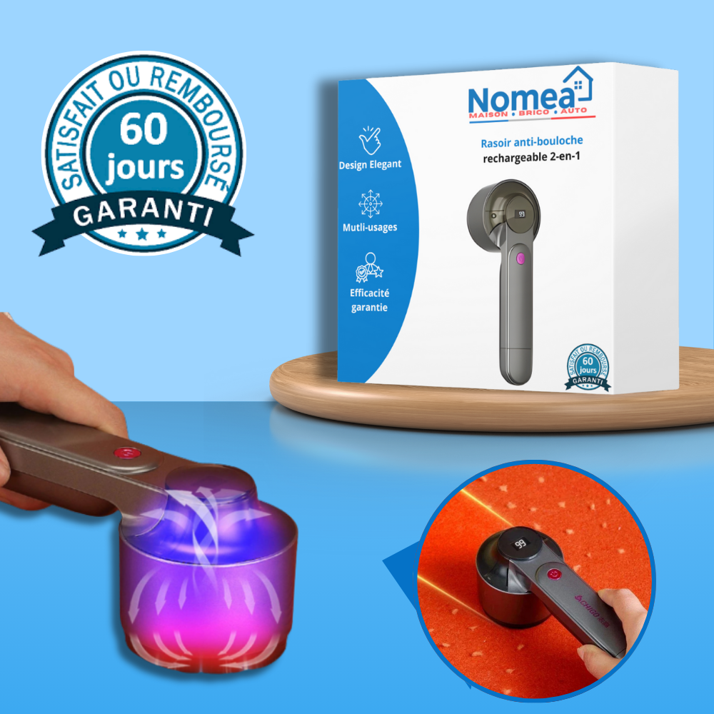 Rasoir anti-bouloche Pro rechargeable 2-en-1