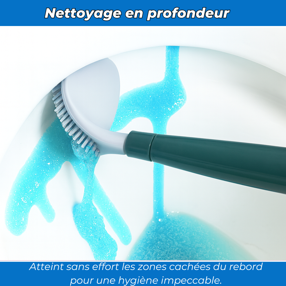 FlushBrush - Brosse WC multifonction avec réservoir intégré