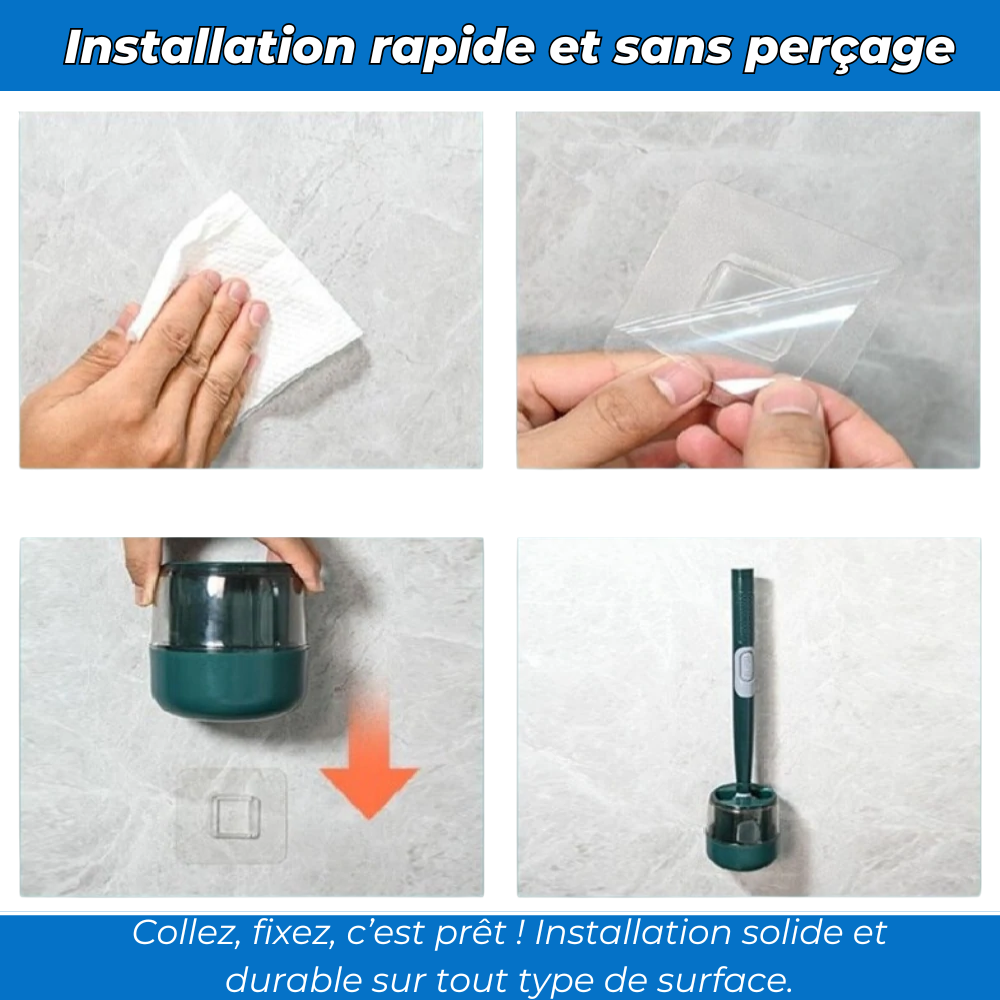 FlushBrush - Brosse WC multifonction avec réservoir intégré