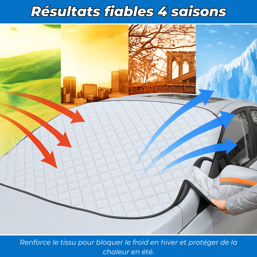 Protection pare-brise premium - Anti-neige, givre et soleil