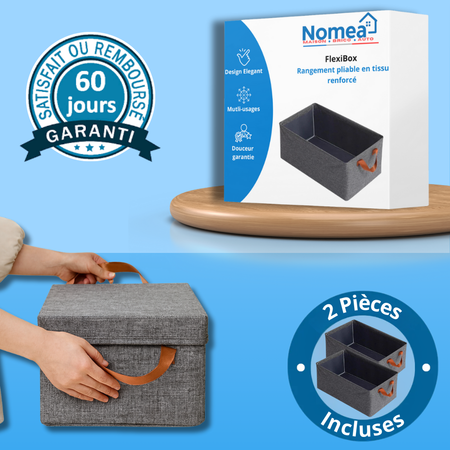 FlexiBox - Rangement pliable en tissu renforcé